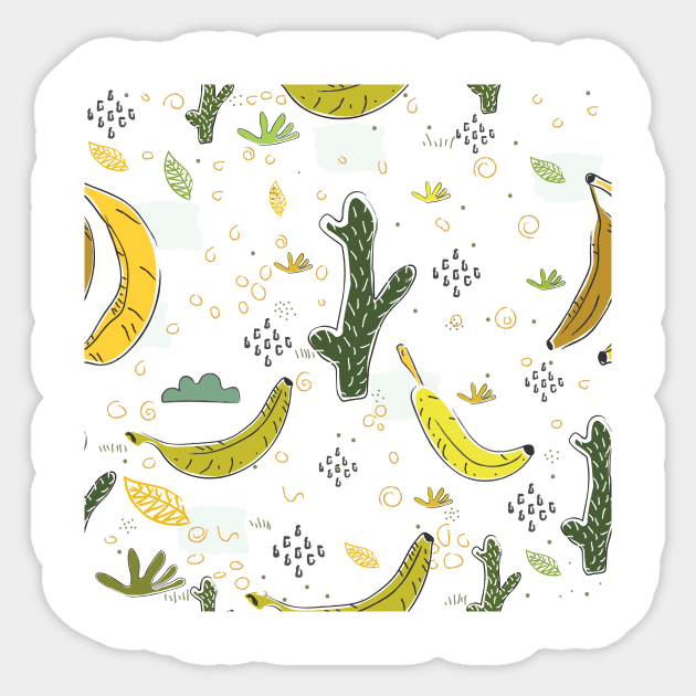 Cacti and Bananas Sticker by KristinaStellar 